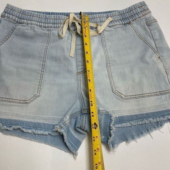 International Concepts Women's High Rise Drawstring Jean Shorts Size Medium - Picture 6 of 9